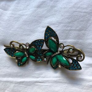 Beautiful butterfly hair clip turquoise/teal